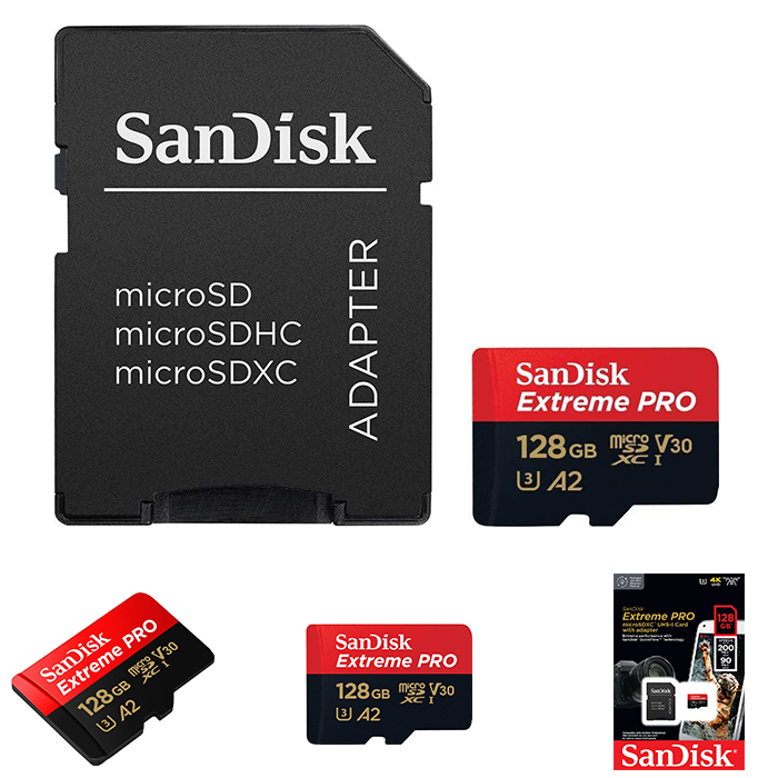 Micro Sd Sandisk 128gb Ext/Pro 200mb/S(1