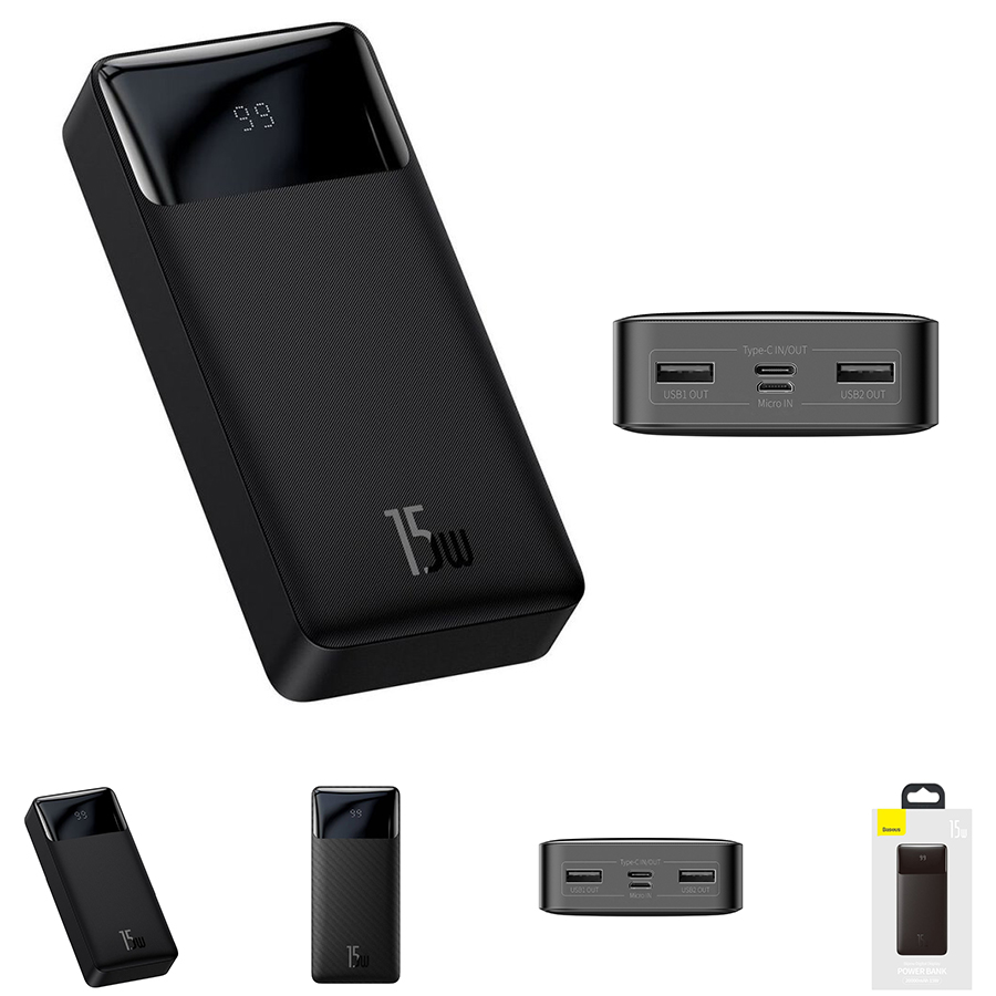 Power Bank Baseus 20000mah 15w Bipow(6m)