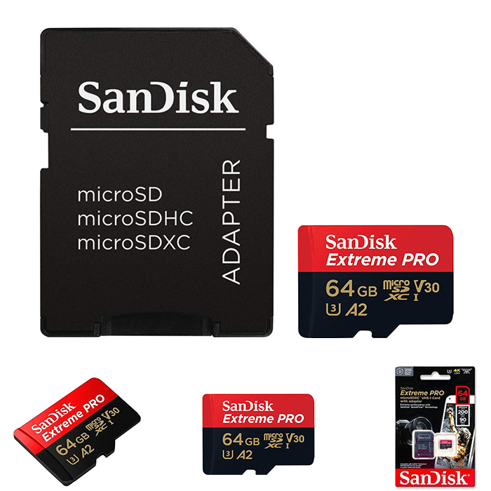 Micro Sd Sandisk 64gb Ext/Pro 200mb/S(1y