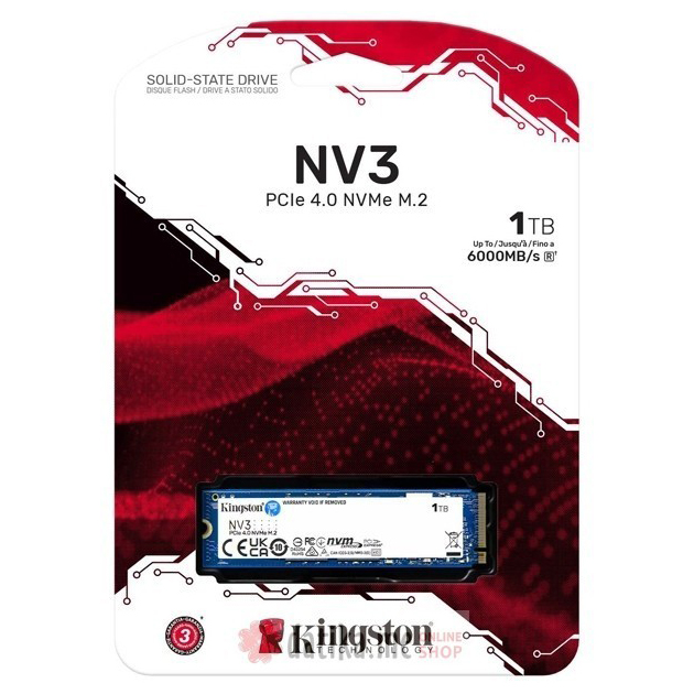 Ssd Kingston 1tb Nv3 M.2 Nvme (3y)