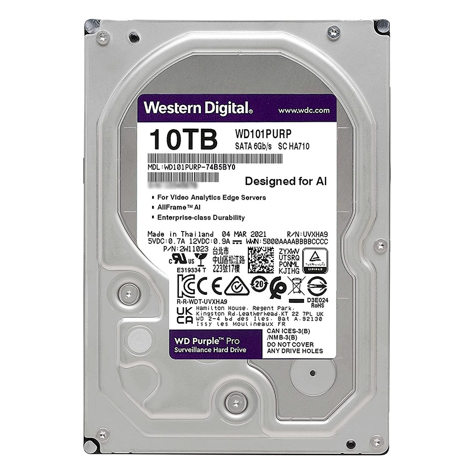 Hard Disk Wd 10tb Sata Purple (2y)
