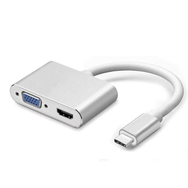 Converter Usb C To Hdmi+vga/F 2in 1(1m)