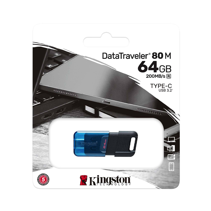 Pen Drive Kingston 64gb Dt80 Usb-C 3.2(3