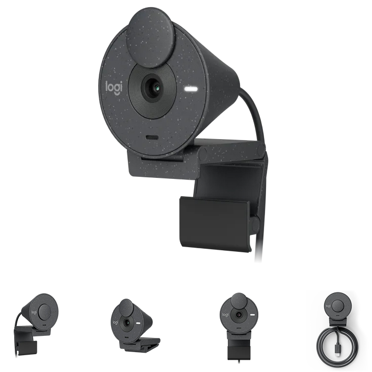 Web Camera Logitech Brio 300 Usb-C (1y)