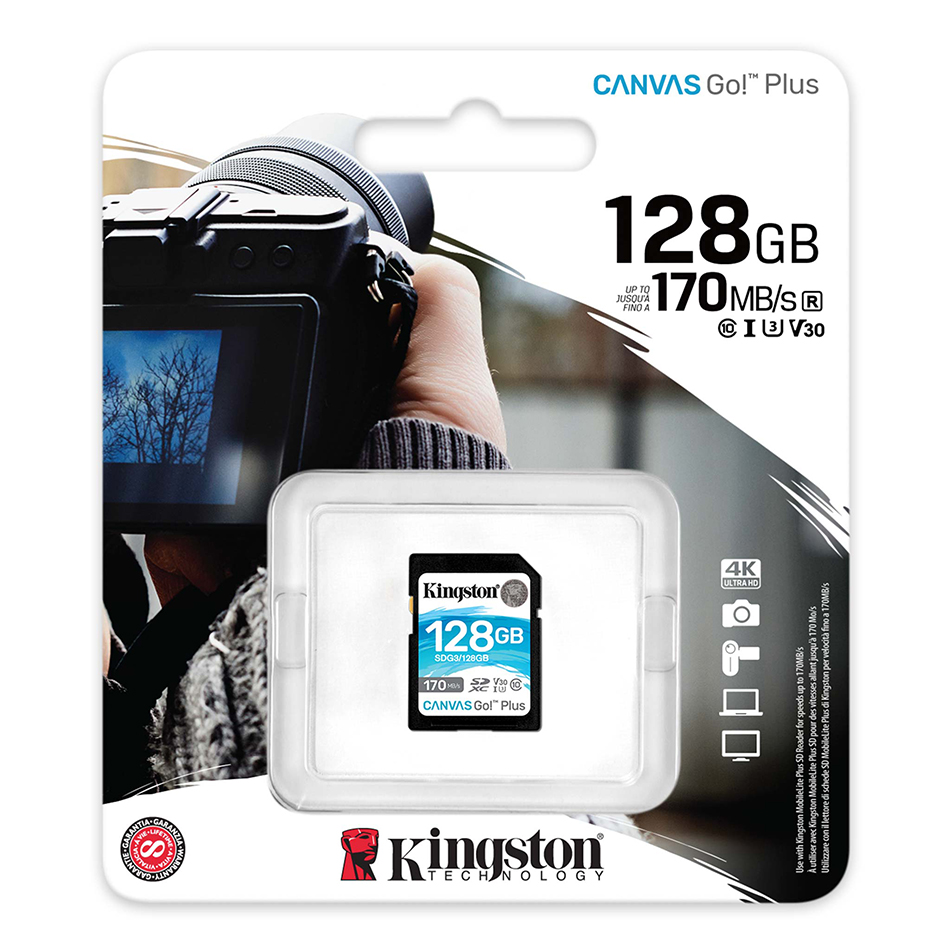 Sd Card Kingston 128gb C-10 170mb/S (1y)