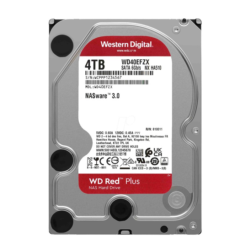 Hard Disk Wd 4tb Sata Red Plus (2y)